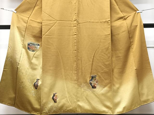 平和屋着物■訪問着　陶器文　暈し染め　金銀彩　正絹　逸品　CABM2159xe