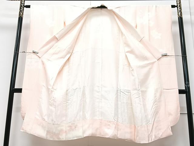 平和屋着物■振袖用長襦袢　袷　舞花地紋　暈し染め　正絹　逸品　CABM2173xe