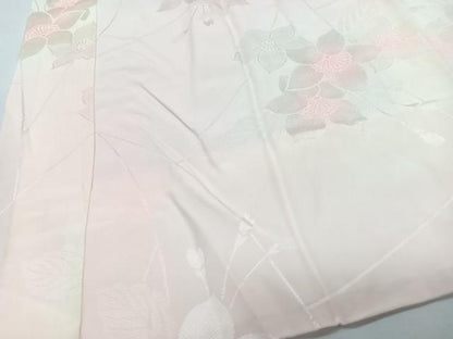 平和屋着物■振袖用長襦袢　袷　舞花地紋　暈し染め　正絹　逸品　CABM2173xe