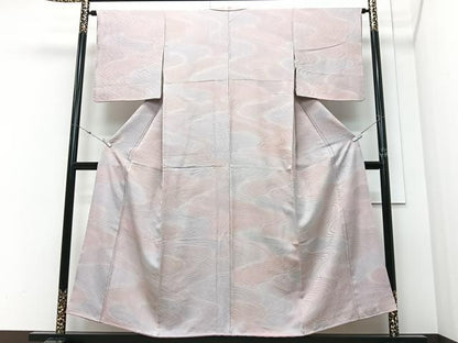 平和屋着物■上質な小紋　流水文　暈し染め　正絹　逸品　CABM2174xe