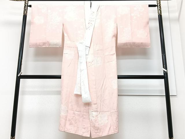 平和屋着物■長襦袢　無双仕立て　舞花地紋　半衿刺繍　正絹　逸品　未使用　CABM2175xe