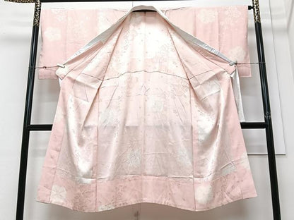 平和屋着物■長襦袢　無双仕立て　舞花地紋　半衿刺繍　正絹　逸品　未使用　CABM2175xe