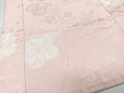 平和屋着物■長襦袢　無双仕立て　舞花地紋　半衿刺繍　正絹　逸品　未使用　CABM2175xe