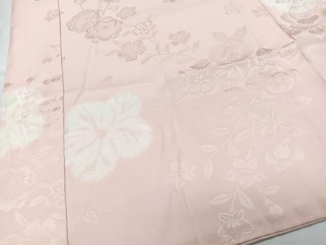 平和屋着物■長襦袢　無双仕立て　舞花地紋　半衿刺繍　正絹　逸品　未使用　CABM2175xe