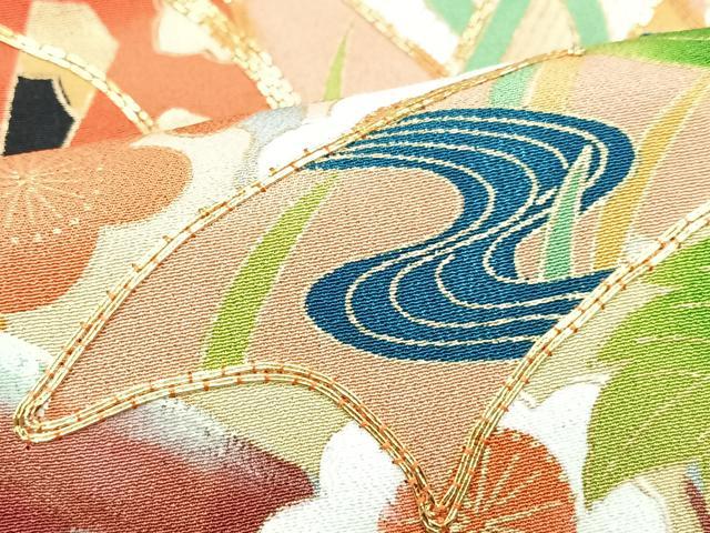 平和屋着物■豪華黒留袖　駒刺繍　御所車吉祥花文　金彩　正絹　逸品　CABM2179xe