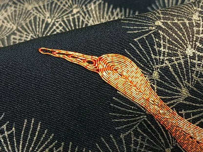 平和屋着物■豪華黒留袖　駒刺繍　束ね熨斗飛鶴松文　金彩　正絹　逸品　CABM2186xe