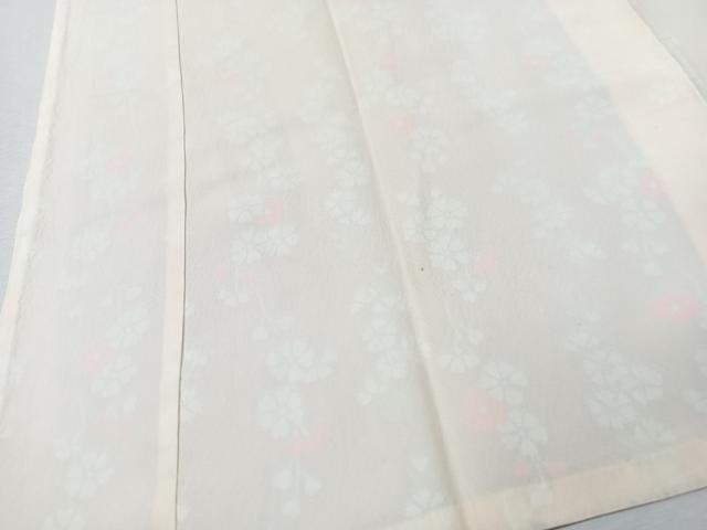 平和屋着物■長襦袢　無双仕立て　舞桜地紋　正絹　逸品　CABM2187xe