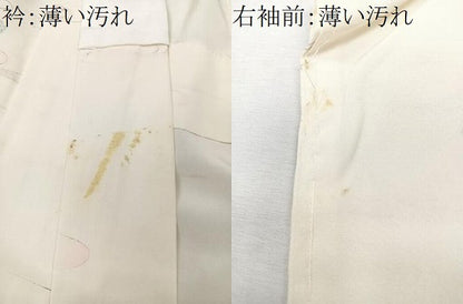 平和屋着物■長襦袢　無双仕立て　作家物　手描き　流水鴛鴦文　おだに武士　銀彩　正絹　逸品　CABM2188xe