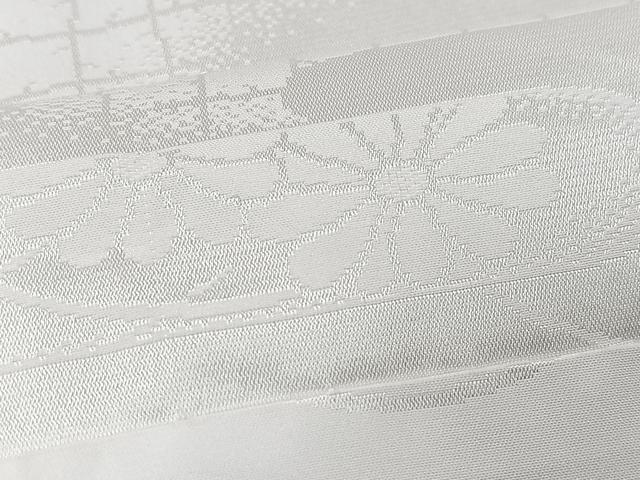 平和屋着物■長襦袢　無双仕立て　芝草菊地紋　半衿刺繍　正絹　逸品　CABM2192xe