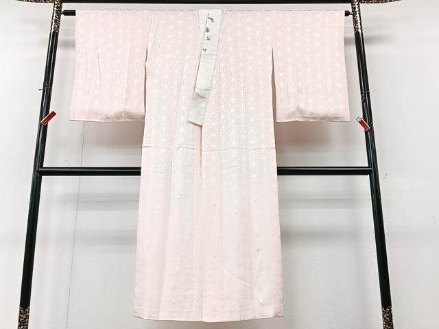 平和屋着物■長襦袢　袷　麻の葉地紋　暈し染め　半衿刺繍　正絹　逸品　CABM2198xe