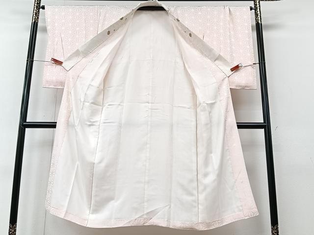 平和屋着物■長襦袢　袷　麻の葉地紋　暈し染め　半衿刺繍　正絹　逸品　CABM2198xe