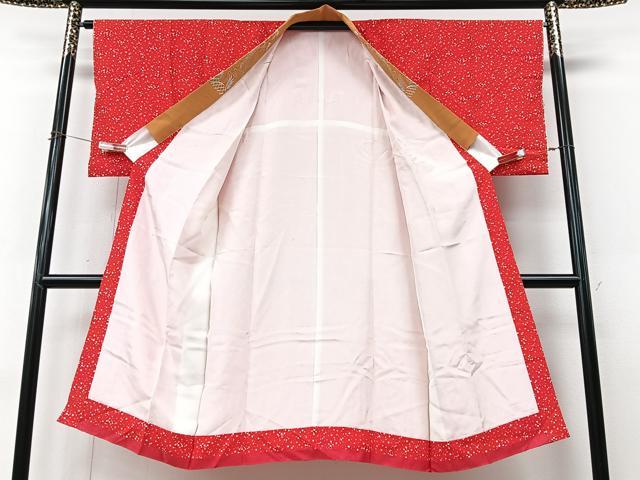 平和屋着物■長襦袢　袷　大小霰　半衿刺繍　正絹　逸品　CABM2199xe
