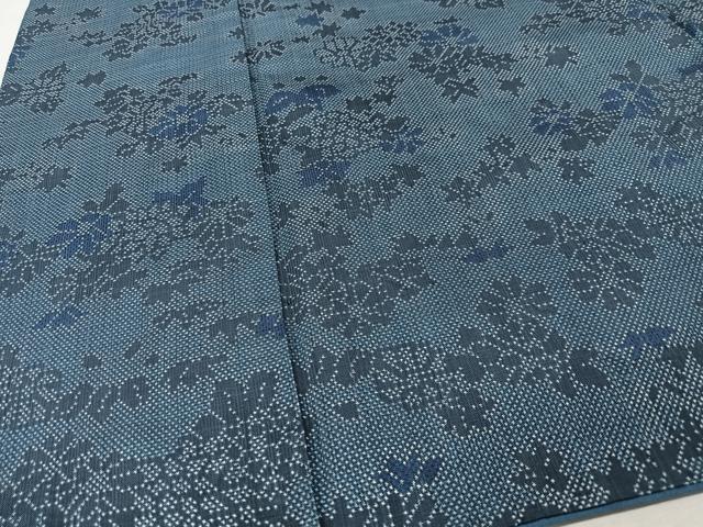 平和屋着物■本場大島紬　7マルキ　草花文　正絹　逸品　CABM2200xe