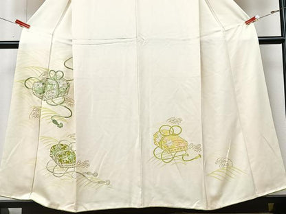平和屋着物■中国三大刺繍　相良刺繍　訪問着　駒刺繍　文箱花文　金彩　正絹　逸品　CABM2206xe
