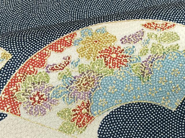 平和屋着物■上質な小紋　地紙花文　金彩　正絹　逸品　未使用　CABM2209xe