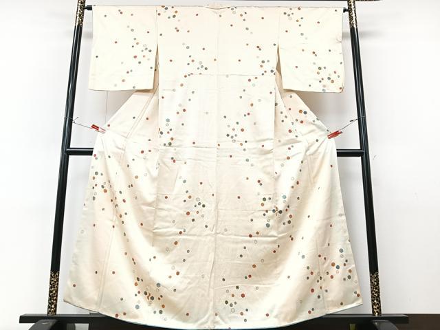 平和屋着物■上質な小紋　亀甲文　金彩　正絹　逸品　CABM2211xe