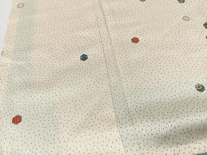 平和屋着物■上質な小紋　亀甲文　金彩　正絹　逸品　CABM2211xe
