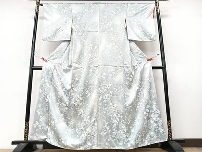 平和屋着物■上質な小紋　枝花文　暈し染め　正絹　逸品　CABM2212xe