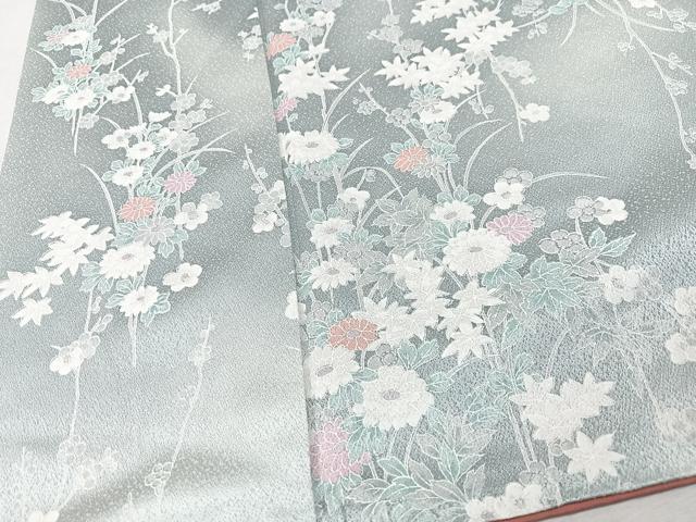 平和屋着物■上質な小紋　枝花文　暈し染め　正絹　逸品　CABM2212xe