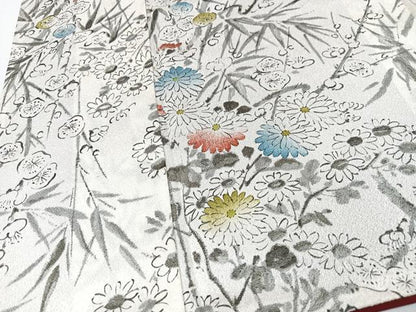 平和屋着物■上質な小紋　草花文　正絹　逸品　CABM2213xe