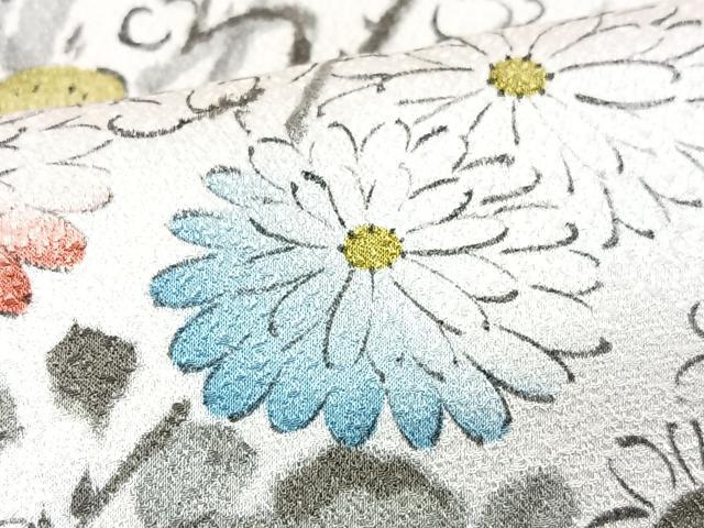 平和屋着物■上質な小紋　草花文　正絹　逸品　CABM2213xe
