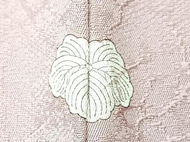平和屋着物■上質な色無地　作家物　霞地紋　珊瑚色　正絹　逸品　CABM2215xe