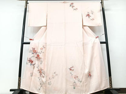 平和屋着物■訪問着　友禅　花鳥文　暈し染め　正絹　逸品　CABM2217xe