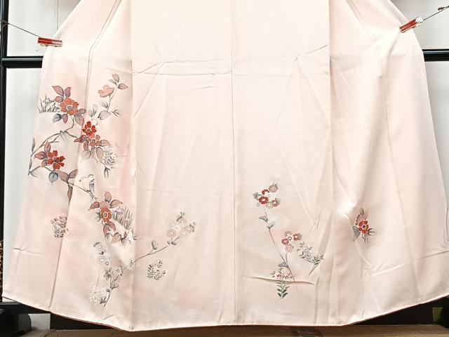 平和屋着物■訪問着　友禅　花鳥文　暈し染め　正絹　逸品　CABM2217xe