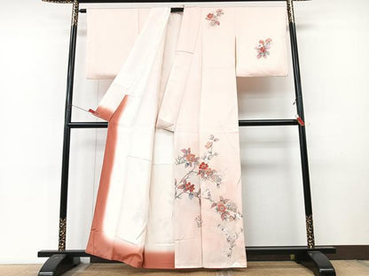 平和屋着物■訪問着　友禅　花鳥文　暈し染め　正絹　逸品　CABM2217xe