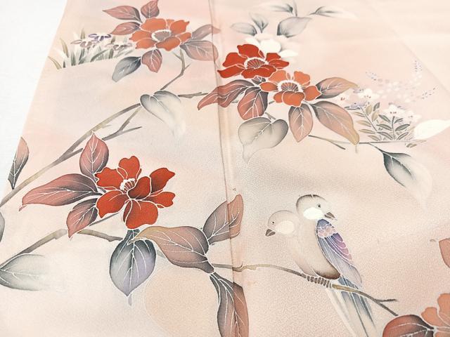 平和屋着物■訪問着　友禅　花鳥文　暈し染め　正絹　逸品　CABM2217xe