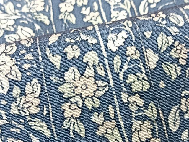 平和屋着物■上質な小紋　花唐草間道　正絹　逸品　CABM2218xe