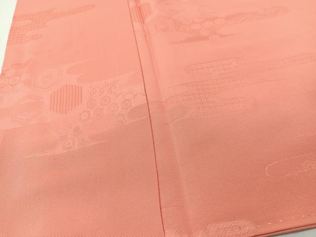 平和屋着物■上質な色無地　エ霞花地紋　薄紅色　正絹　逸品　CABM2219xe