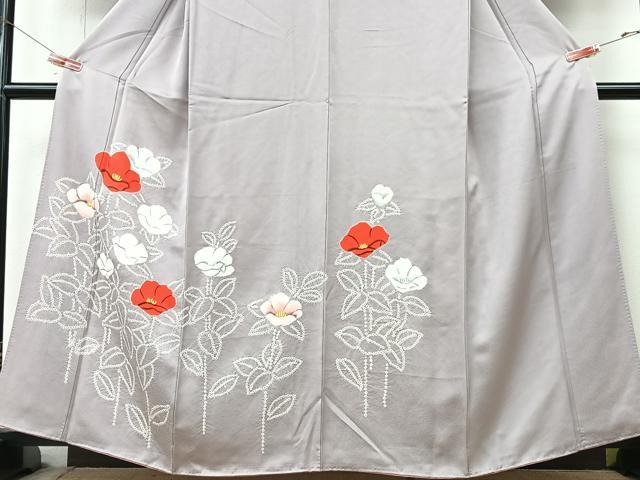 平和屋着物■訪問着　手描き　絞り　草花文　正絹　逸品　CABM2223xe