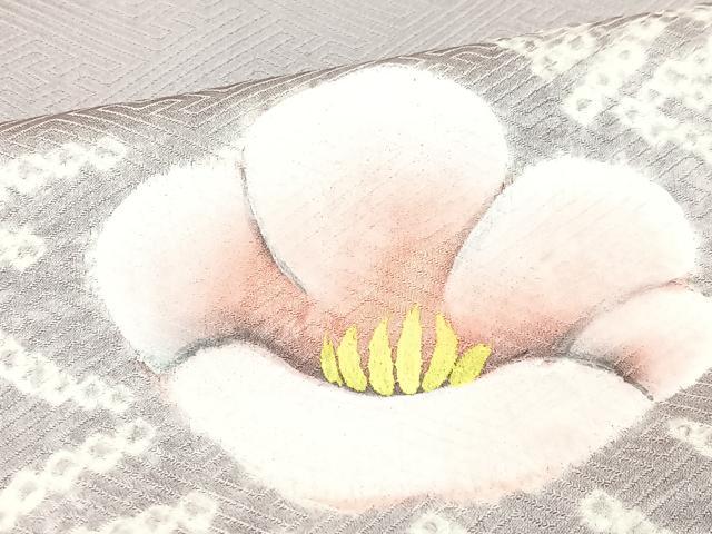 平和屋着物■訪問着　手描き　絞り　草花文　正絹　逸品　CABM2223xe