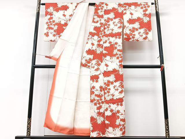 平和屋着物■上質な小紋　舞楓文　金彩　正絹　逸品　CABM2225xe