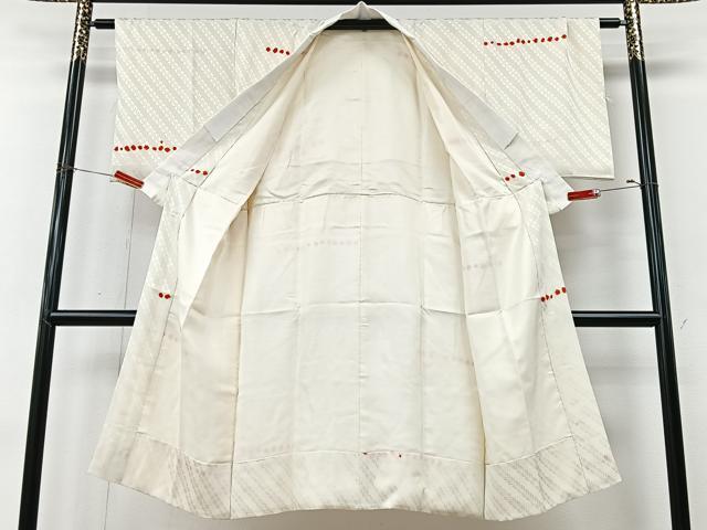 平和屋着物■長襦袢　袷　枝葉地紋　正絹　逸品　CABM2226xe