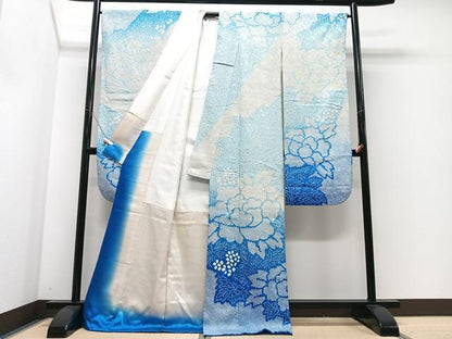 平和屋着物■豪華振袖　総絞り　舞花文　正絹　逸品　CABM2228xe