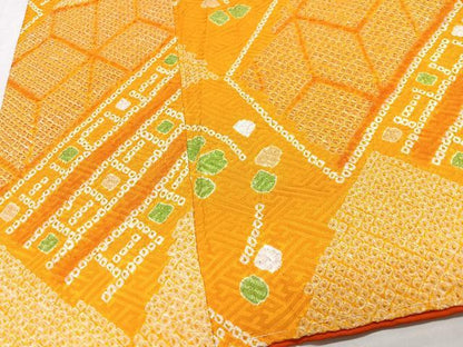 平和屋着物■上質な小紋　駒刺繍　草花文　正絹　逸品　CABM2230xe