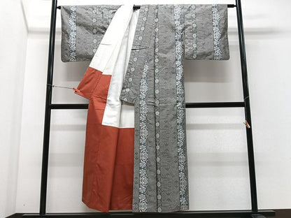 平和屋着物■本場大島紬　花間道　正絹　逸品　CABM2235xe