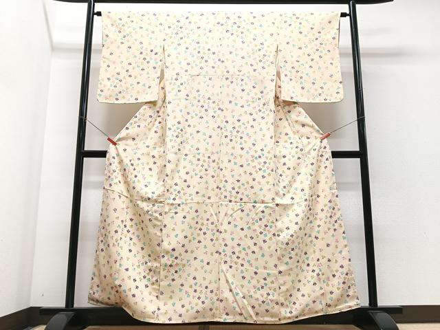 平和屋着物■上質な小紋　花尽くし　正絹　逸品　未使用　CABM2236xe