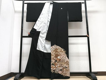 平和屋着物■豪華黒留袖　風景文　金彩　正絹　逸品　CABM2239xe