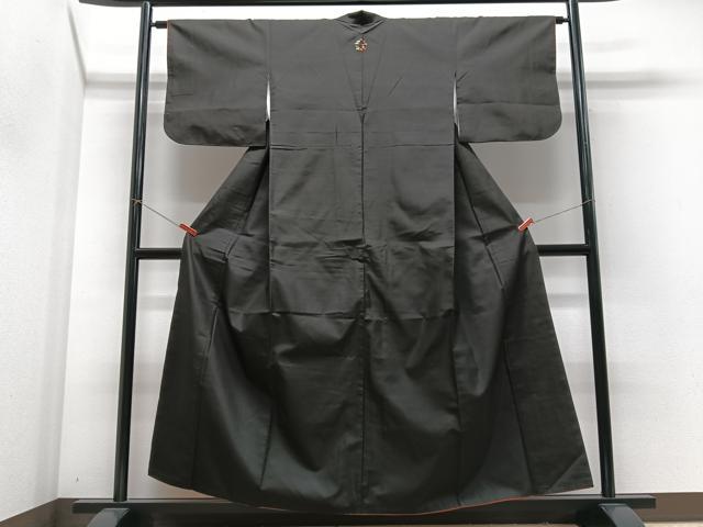 平和屋着物■上質な紬　黒橡色　正絹　逸品　CABM2241xe