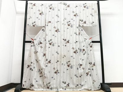 平和屋着物■小紋　舞花間道　金彩　洗える着物　CABM2247xe