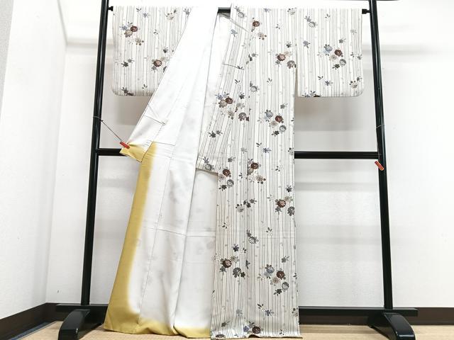 平和屋着物■小紋　舞花間道　金彩　洗える着物　CABM2247xe