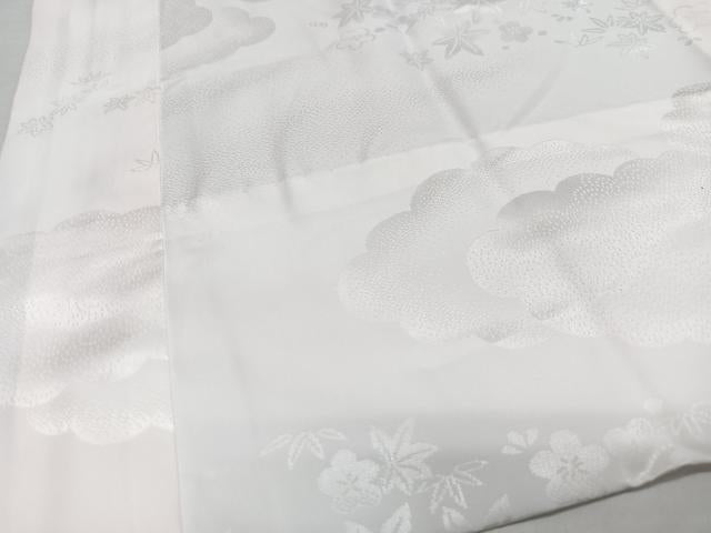 平和屋着物■振袖用長襦袢　雲取り舞花地紋　半衿刺繍　洗える着物　CABM2249xe