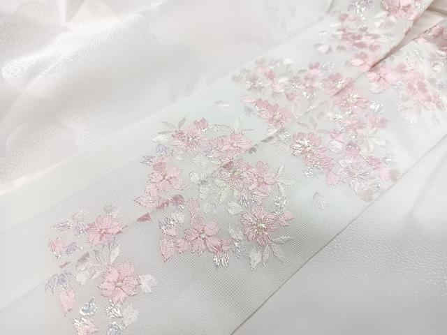 平和屋着物■振袖用長襦袢　雲取り舞花地紋　半衿刺繍　洗える着物　CABM2249xe