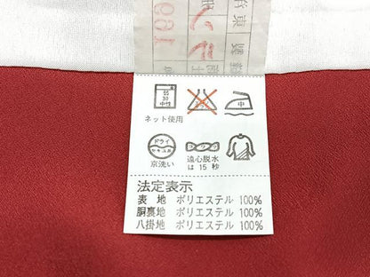 平和屋着物■上質な小紋　舞花文　洗える着物　未使用　CABM2251xe