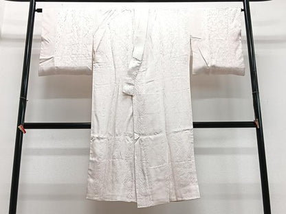 平和屋着物■長襦袢　無双仕立て　花唐草地紋　正絹　逸品　CABM2252xe
