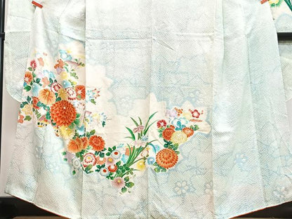 平和屋着物■豪華振袖　駒刺繍　絞り　草花文　金彩　三越扱い　正絹　逸品　CABM2254xe