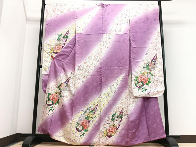 平和屋着物■豪華振袖　花筏文　暈し染め　正絹　逸品　CABM2256xe